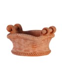 Terracotta Turned-Handle Basket